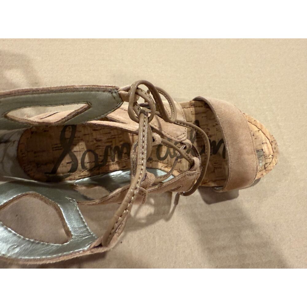 Sam Edelman Suede Dean Caged Gladiator Sandal Womens Size 6.5M Tan - Picture 7 of 8